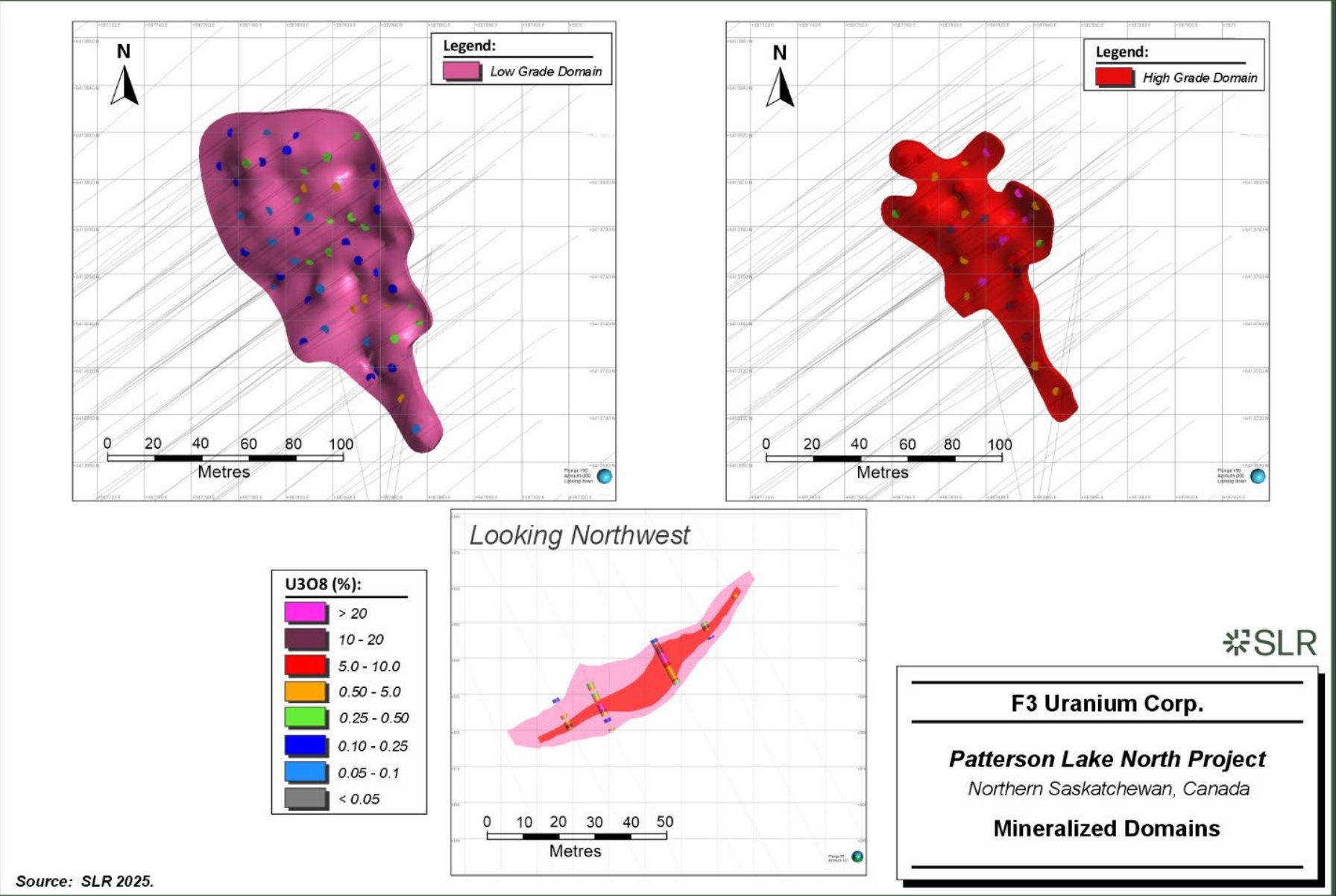 JR Zone mineralisierte Domänen: 3D-Modell